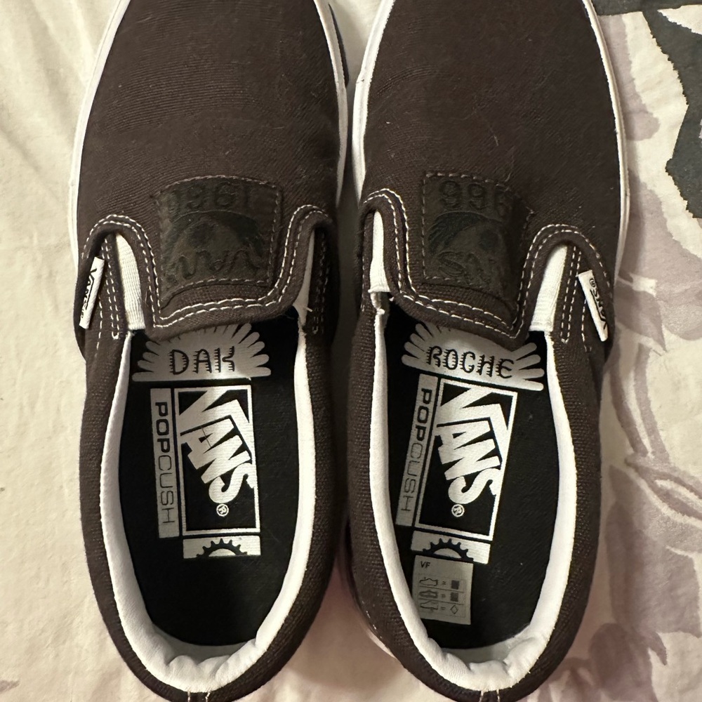 Vans Brown Slip-On Sneakers
